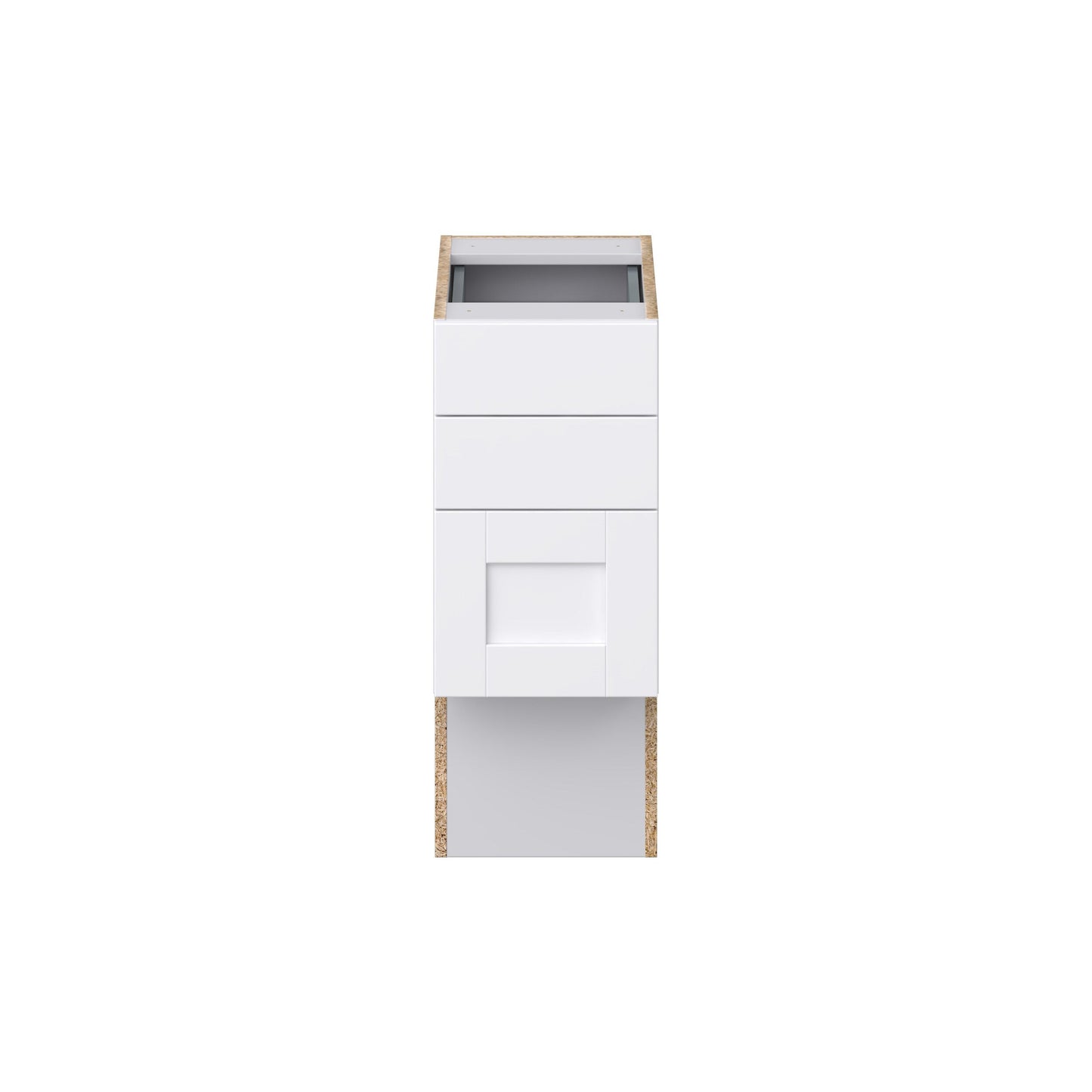 Hugo&Borg Rosemont 12-in W x 30-in H x 21-in D Glacier White 4-Drawer Base Fully Assembled Cabinet (Recessed Panel Style)