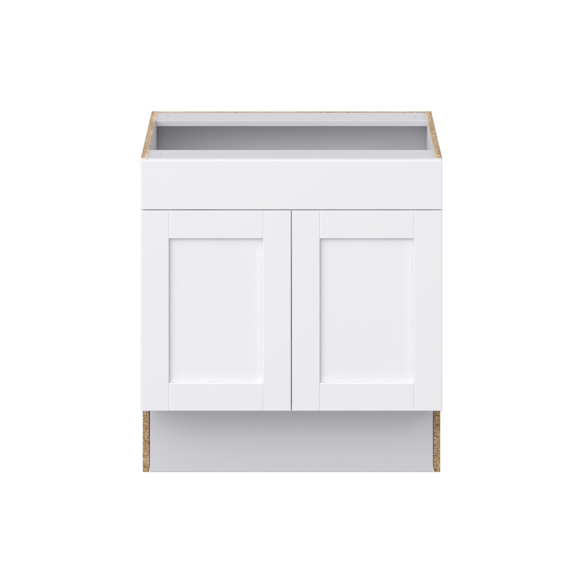 Hugo&Borg Rosemont 30-in W x 32.5-in H x 24-in D Glacier White Sink Base Fully Assembled Cabinet (Recessed Panel Shaker Style)