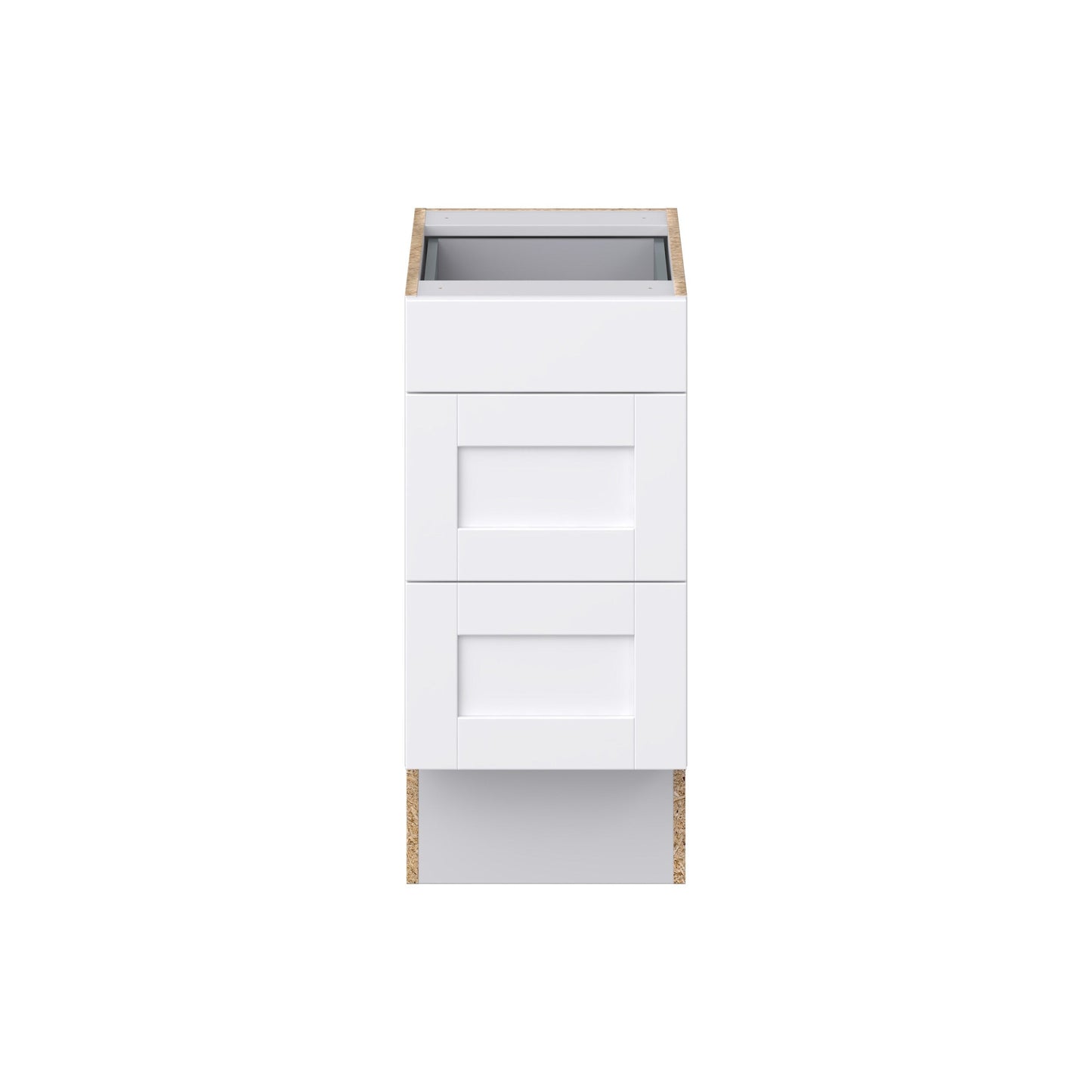 Hugo&Borg Rosemont 15-in W x 32.5-in H x 24-in D Glacier White 3-Drawer Base Fully Assembled Cabinet (Recessed Panel Style)