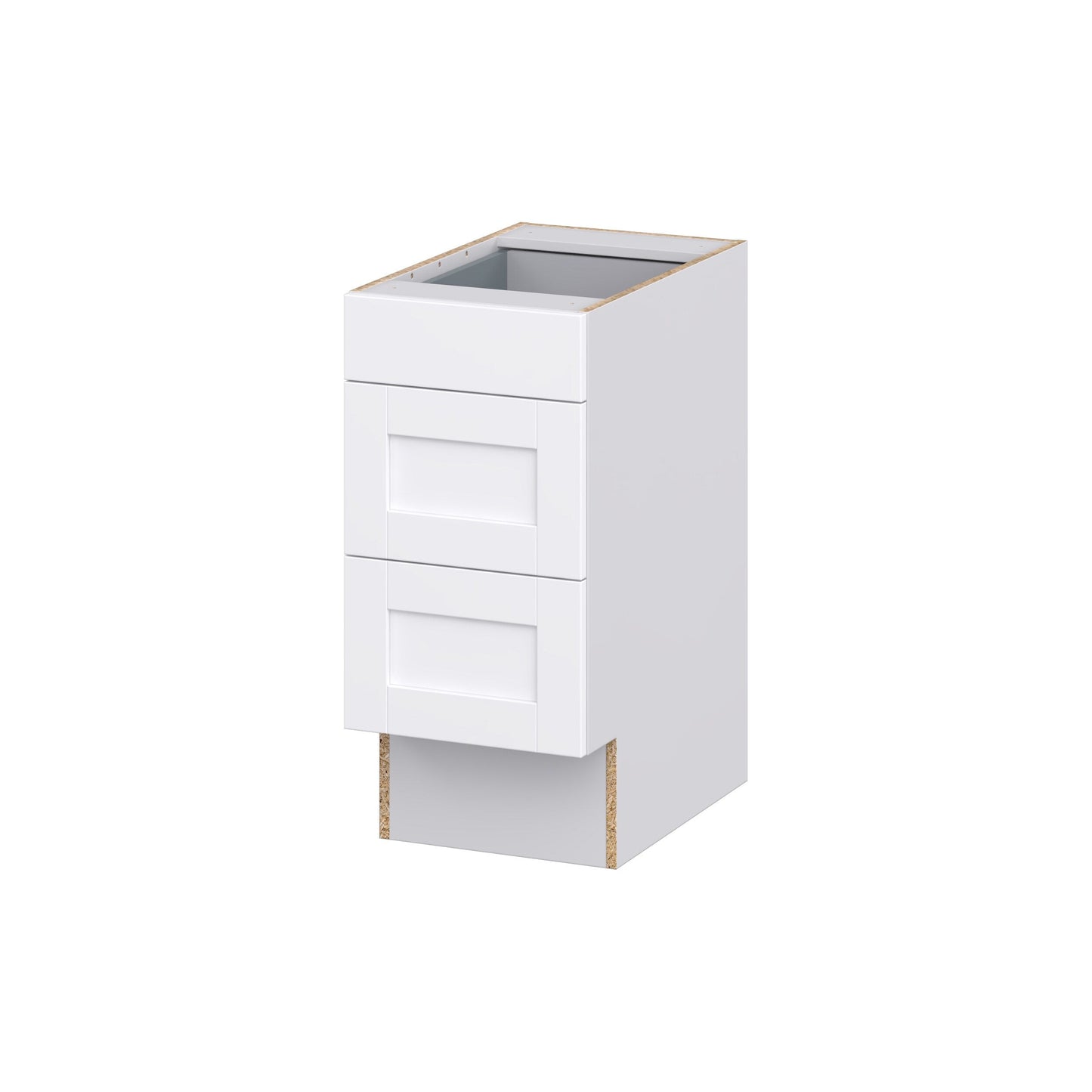 Hugo&Borg Rosemont 15-in W x 32.5-in H x 24-in D Glacier White 3-Drawer Base Fully Assembled Cabinet (Recessed Panel Style)