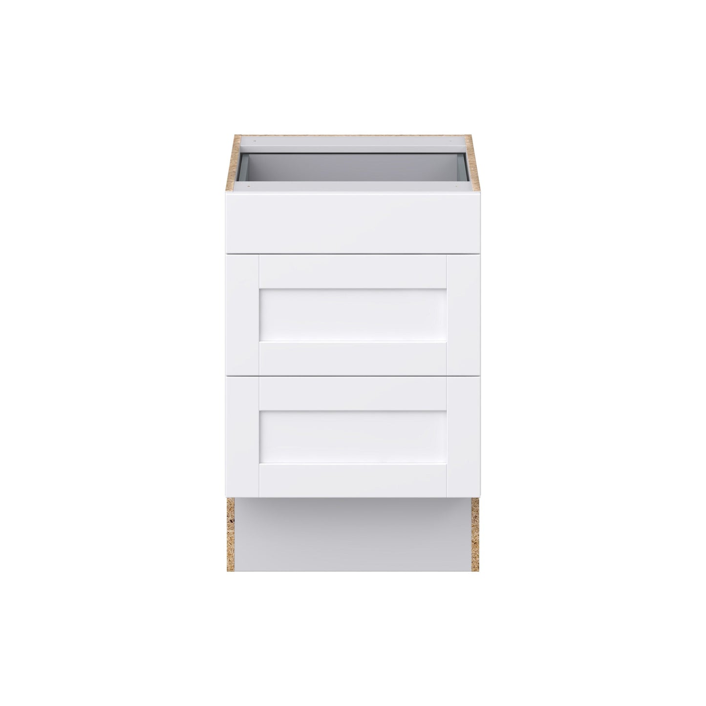 Hugo&Borg Rosemont 21-in W x 32.5-in H x 25-in D Glacier White 3-Drawer Base Fully Assembled Cabinet (Recessed Panel Style)