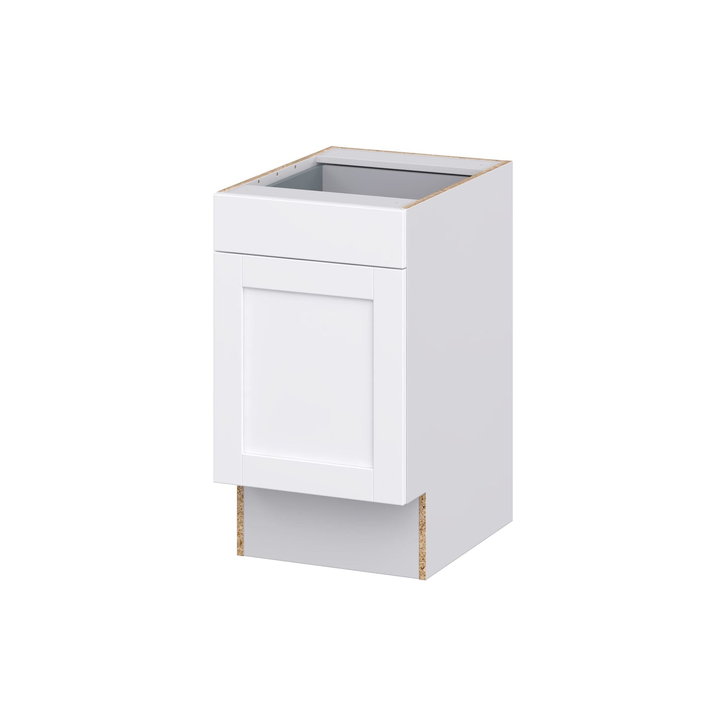 Hugo&Borg Rosemont 18-in W x 34.5-in H x 25-in D Glacier White 1-Drawer Base Fully Assembled Cabinet (Recessed Panel Shaker Style)