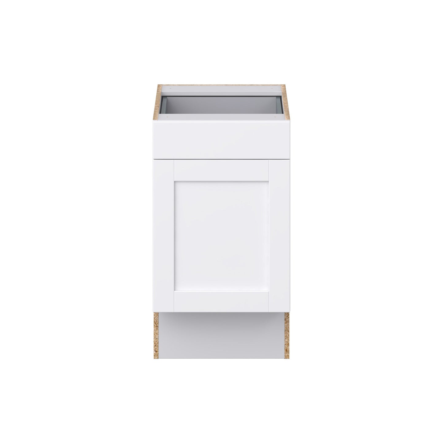 Hugo&Borg Rosemont 18-in W x 34.5-in H x 25-in D Glacier White 1-Drawer Base Fully Assembled Cabinet (Recessed Panel Shaker Style)