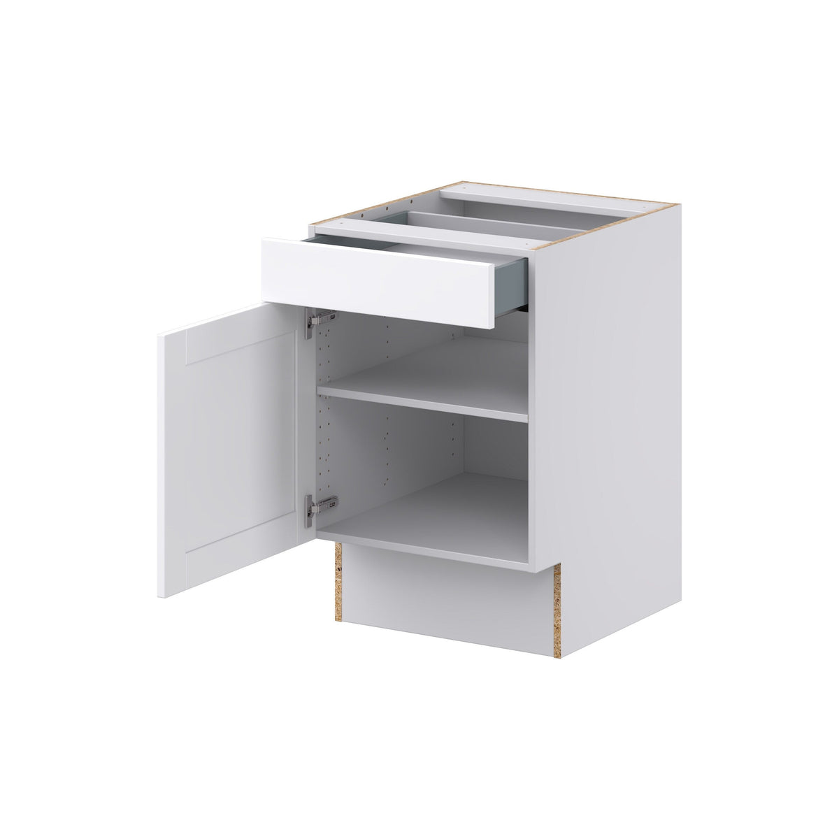 Hugo&Borg Rosemont 21-in W x 34.5-in H x 24-in D Glacier White Base Fully Assembled Cabinet (Recessed Panel Shaker Door Style)