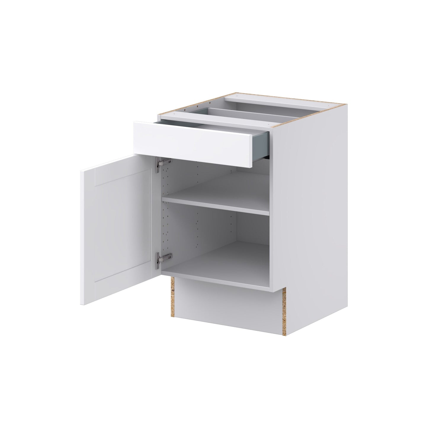 Hugo&Borg Rosemont 21-in W x 34.5-in H x 24-in D Glacier White Base Fully Assembled Cabinet (Recessed Panel Shaker Door Style)