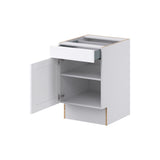 Hugo&Borg Rosemont 21-in W x 34.5-in H x 24-in D Glacier White Base Fully Assembled Cabinet (Recessed Panel Shaker Door Style)