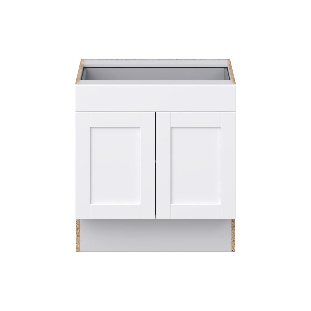 Hugo&Borg Rosemont 30-in W x 32.5-in H x 25-in D Glacier White 1-Drawer Base Fully Assembled Cabinet (Recessed Panel Shaker Style)