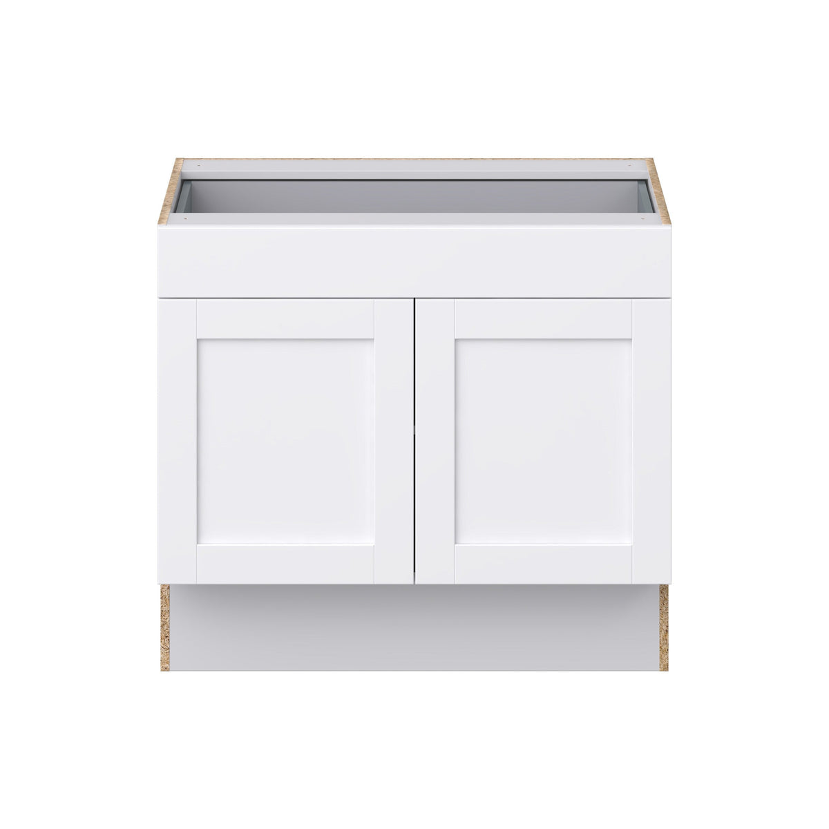 Hugo&Borg Rosemont 36-in W x 32.5-in H x 25-in D Glacier White 1-Drawer Base Fully Assembled Cabinet (Recessed Panel Shaker Style)