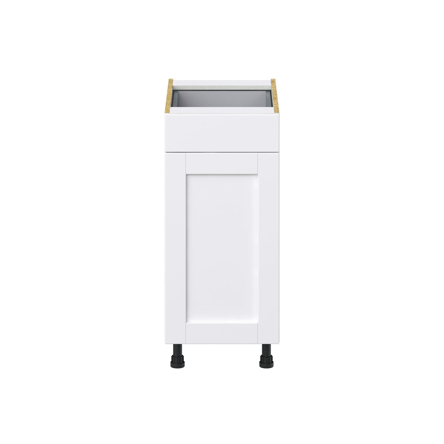 Hugo&Borg Rosemont 15-in W x 34.5-in H x 24-in D Glacier White 1-Drawer Pull-out Cabinet Base Fully Assembled Cabinet (Recessed Panel Style)