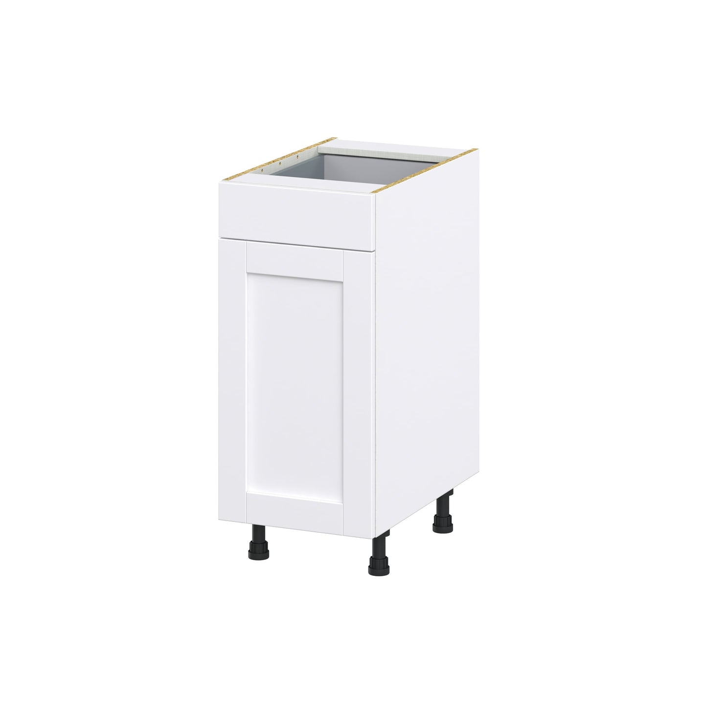 Hugo&Borg Rosemont 15-in W x 34.5-in H x 24-in D Glacier White 1-Drawer Pull-out Cabinet Base Fully Assembled Cabinet (Recessed Panel Style)