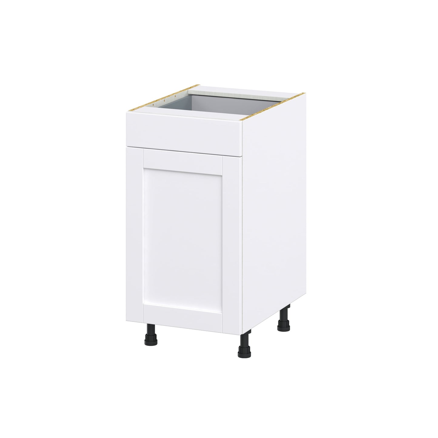 Hugo&Borg Rosemont 18-in W x 34.5-in H x 24-in D Glacier White 1-Drawer Pull-out Cabinet Base Fully Assembled Cabinet (Recessed Panel Style)