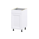 Hugo&Borg Rosemont 18-in W x 34.5-in H x 24-in D Glacier White 1-Drawer Pull-out Cabinet Base Fully Assembled Cabinet (Recessed Panel Style)
