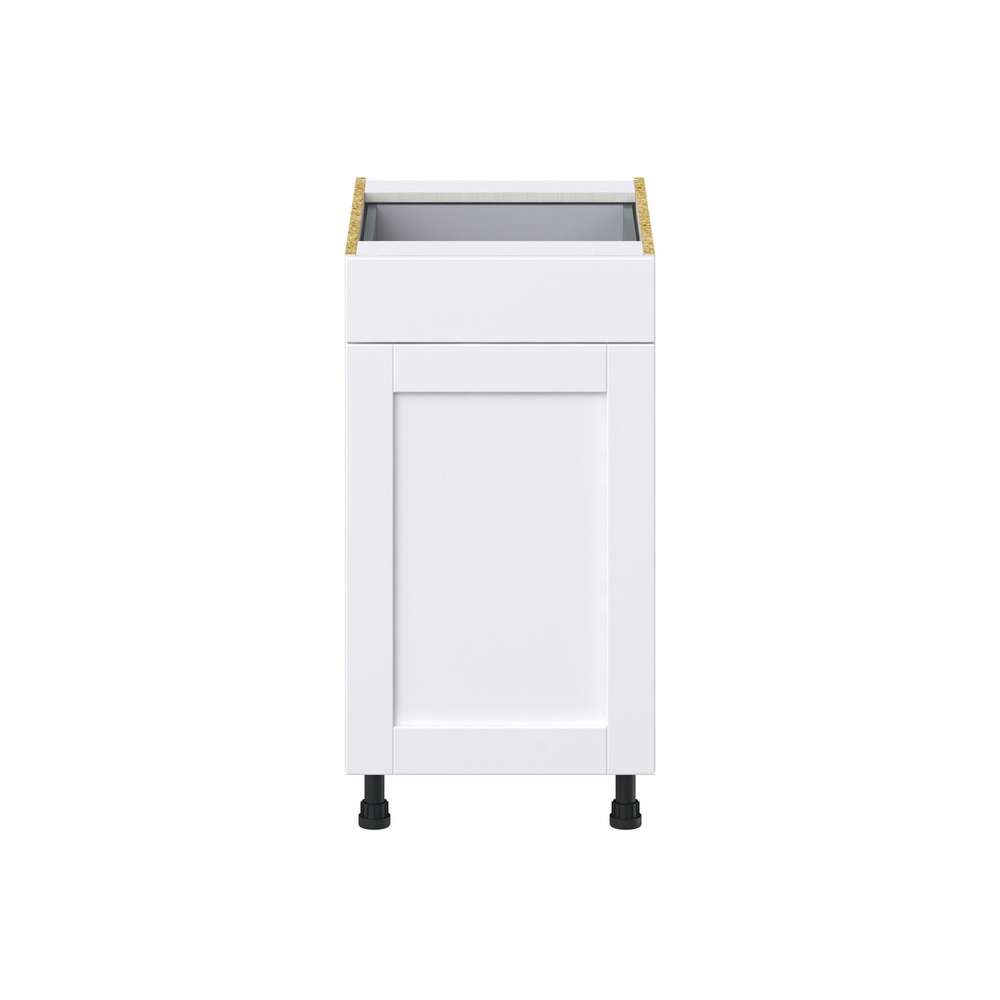 Hugo&Borg Rosemont 18-in W x 34.5-in H x 24-in D Glacier White 1-Drawer Pull-out Cabinet Base Fully Assembled Cabinet (Recessed Panel Style)