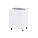 Hugo&Borg Rosemont 24-in W x 34.5-in H x 25-in D Glacier White 1-Drawer Pull-out Cabinet Base Fully Assembled Cabinet (Recessed Panel Style)