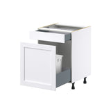 Hugo&Borg Rosemont 24-in W x 34.5-in H x 25-in D Glacier White 1-Drawer Pull-out Cabinet Base Fully Assembled Cabinet (Recessed Panel Style)
