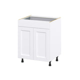 Hugo&Borg Rosemont 27-in W x 34.5-in H x 24-in D Glacier White 1-Drawer Base Fully Assembled Cabinet (Recessed Panel Shaker Style)