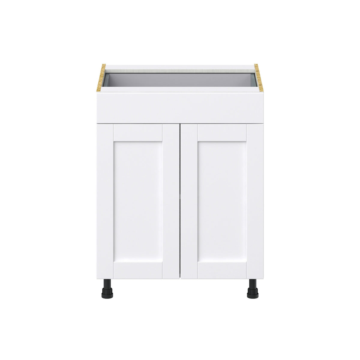Hugo&Borg Rosemont 27-in W x 34.5-in H x 24-in D Glacier White 1-Drawer Base Fully Assembled Cabinet (Recessed Panel Shaker Style)