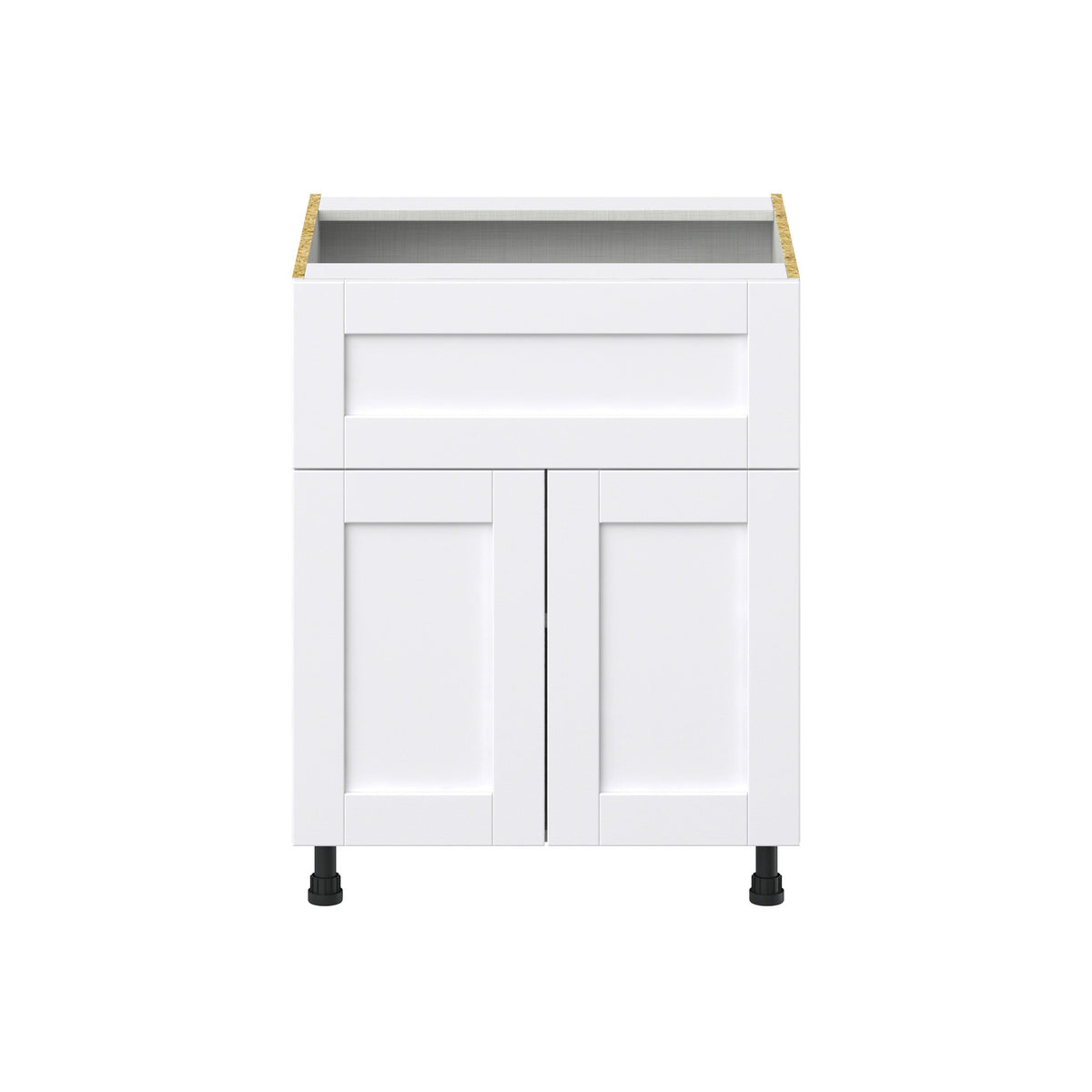 Hugo&Borg Rosemont 27-in W x 34.5-in H x 25-in D Glacier White 1-Drawer Base Fully Assembled Cabinet (Recessed Panel Shaker Style)