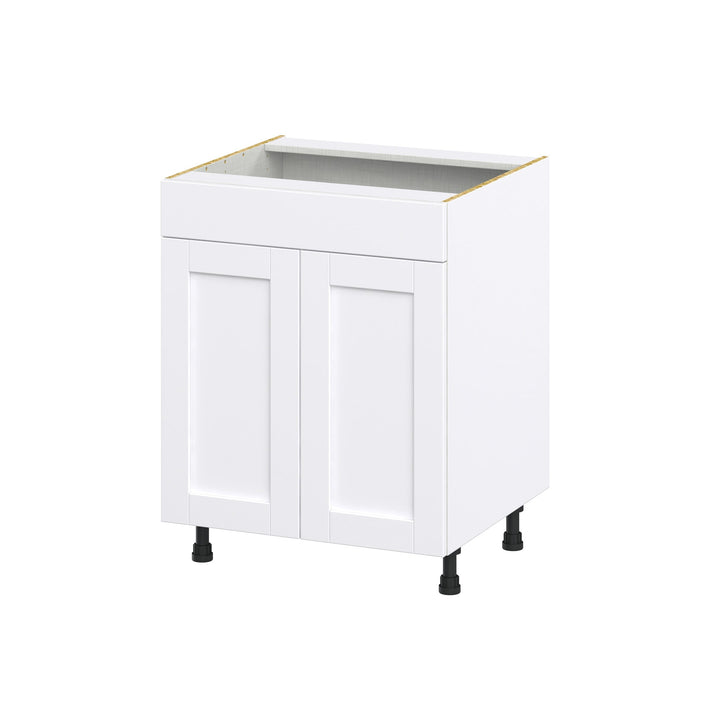 Hugo&Borg Rosemont 27-in W x 34.5-in H x 24-in D Glacier White Sink Base Fully Assembled Cabinet (Recessed Panel Shaker Style)