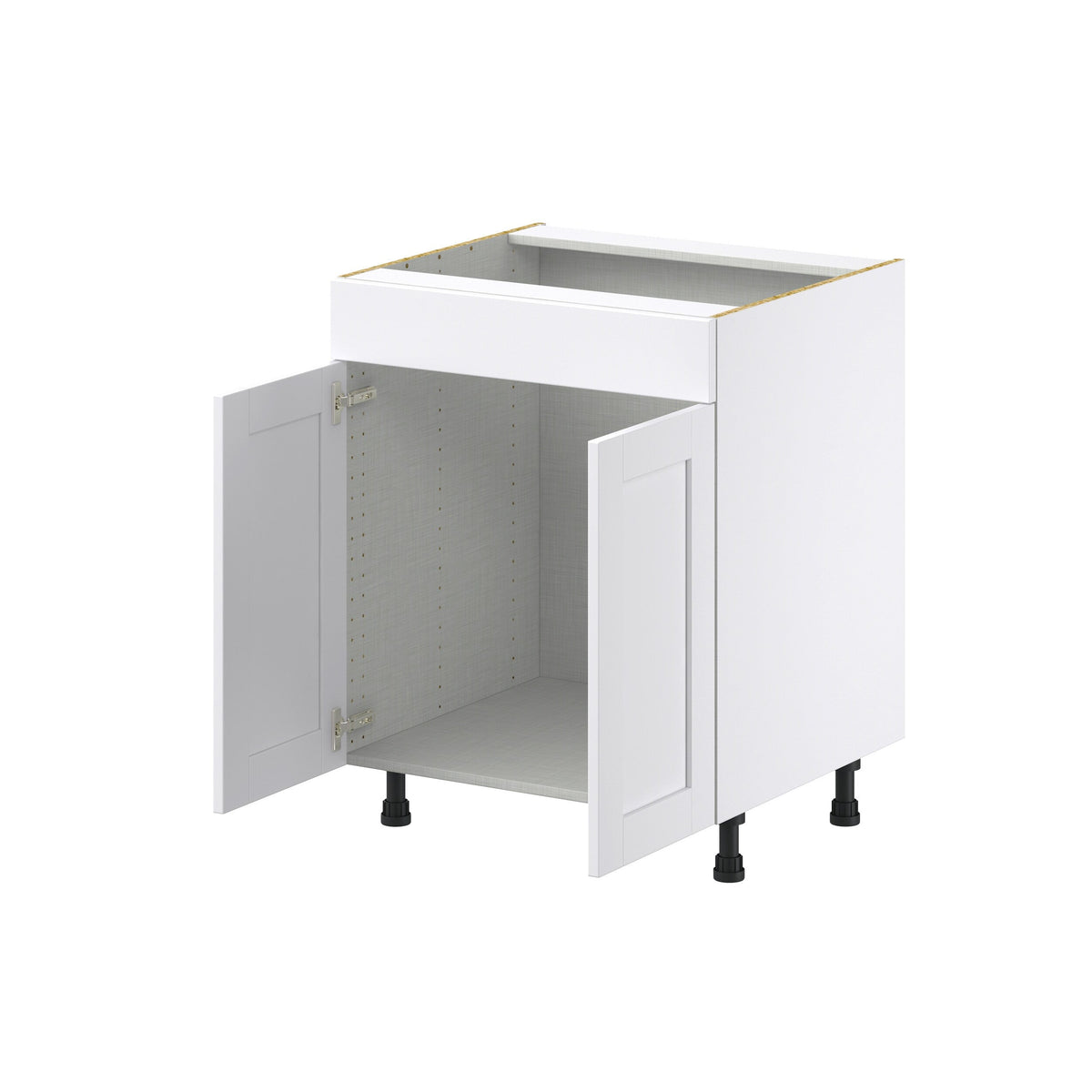 Hugo&Borg Rosemont 27-in W x 34.5-in H x 24-in D Glacier White Sink Base Fully Assembled Cabinet (Recessed Panel Shaker Style)
