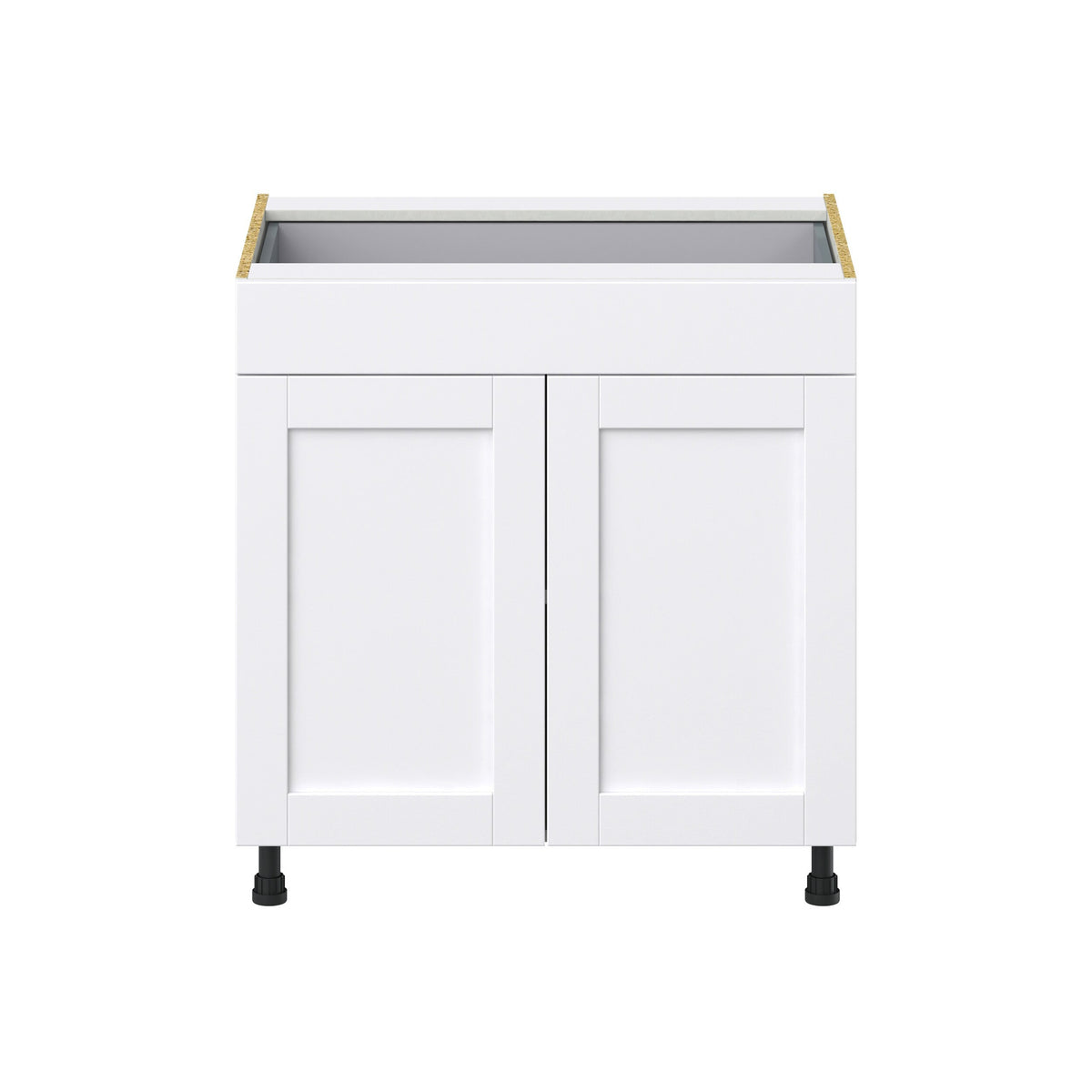 Hugo&Borg Rosemont 33-in W x 34.5-in H x 24-in D Glacier White 1-Drawer Base Fully Assembled Cabinet (Recessed Panel Shaker Style)