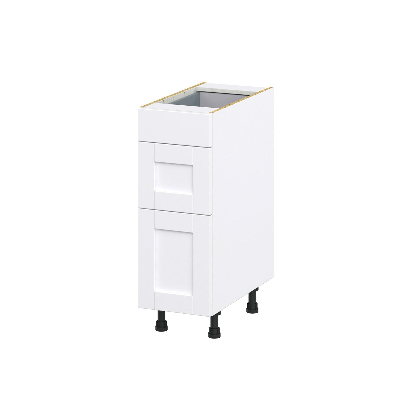 Hugo&Borg Rosemont 12-in W x 34.5-in H x 24-in D Glacier White 3-Drawer Base Fully Assembled Cabinet (Recessed Panel Style)
