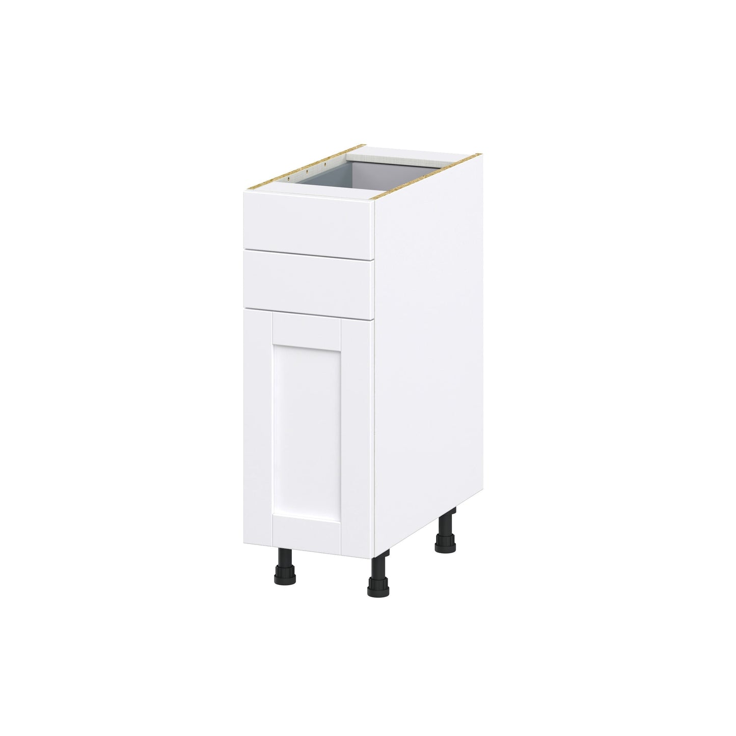 Hugo&Borg Rosemont 12-in W x 34.5-in H x 24-in D Glacier White 2-Drawers Base Fully Assembled Cabinet (Recessed Panel Shaker Style)