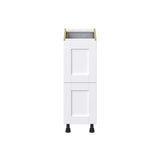 Hugo&Borg Rosemont 12-in W x 34.5-in H x 24-in D Glacier White 3-Drawer Base Fully Assembled Cabinet (Recessed Panel Style)