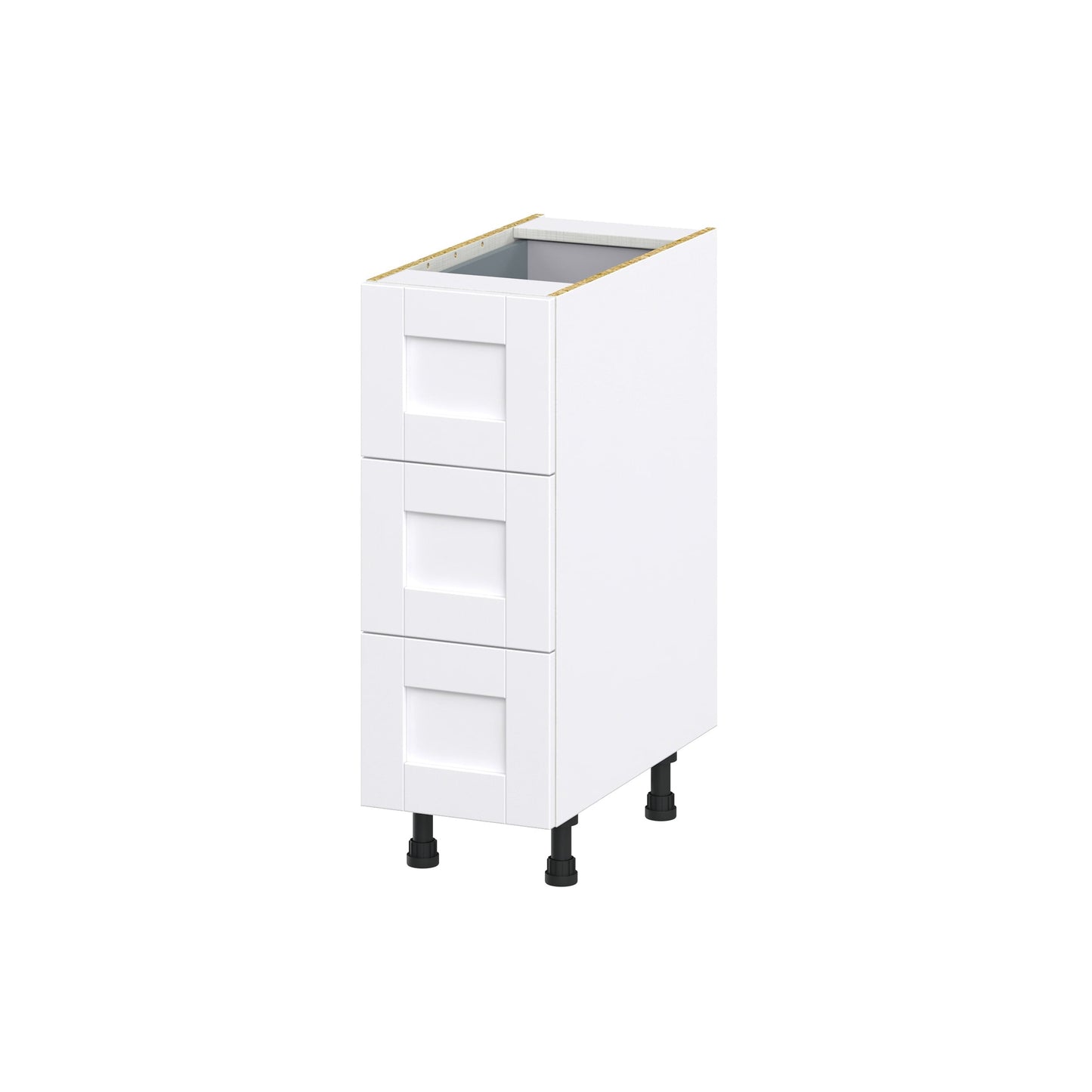 Hugo&Borg Rosemont 12-in W x 34.5-in H x 24-in D Glacier White 4-Drawer Base Fully Assembled Cabinet (Recessed Panel Style)