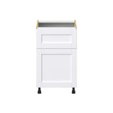 Hugo&Borg Rosemont 21-in W x 34.5-in H x 25-in D Glacier White 1-Drawer Base Fully Assembled Cabinet (Recessed Panel Shaker Style)