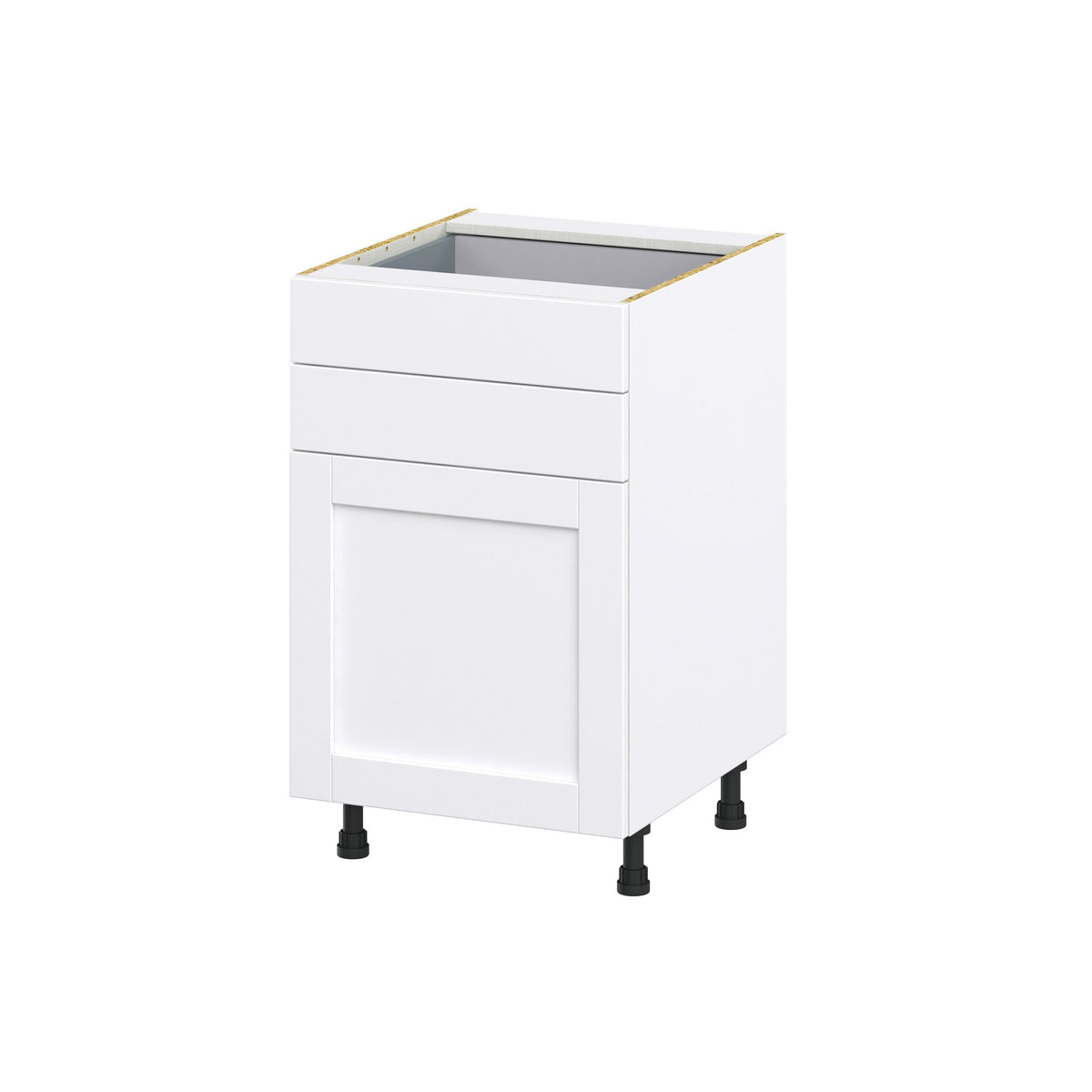 Hugo&Borg Rosemont 21-in W x 34.5-in H x 24-in D Glacier White 2-Drawers Base Fully Assembled Cabinet (Recessed Panel Shaker Style)