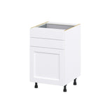 Hugo&Borg Rosemont 21-in W x 34.5-in H x 24-in D Glacier White 2-Drawers Base Fully Assembled Cabinet (Recessed Panel Shaker Style)