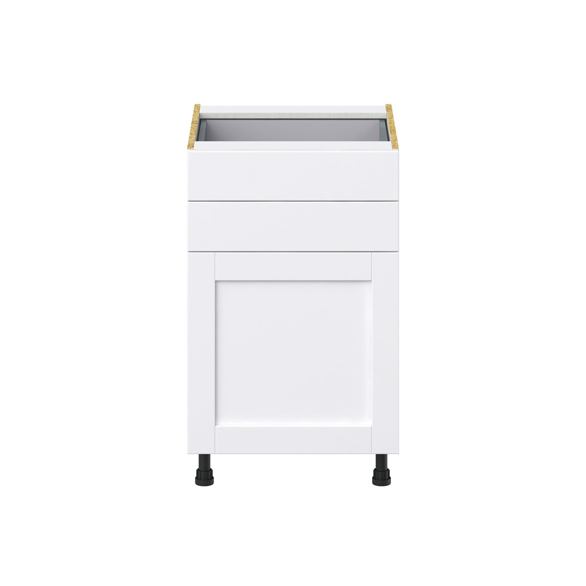 Hugo&Borg Rosemont 21-in W x 34.5-in H x 24-in D Glacier White 2-Drawers Base Fully Assembled Cabinet (Recessed Panel Shaker Style)