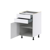Hugo&Borg Rosemont 21-in W x 34.5-in H x 24-in D Glacier White 2-Drawers Base Fully Assembled Cabinet (Recessed Panel Shaker Style)