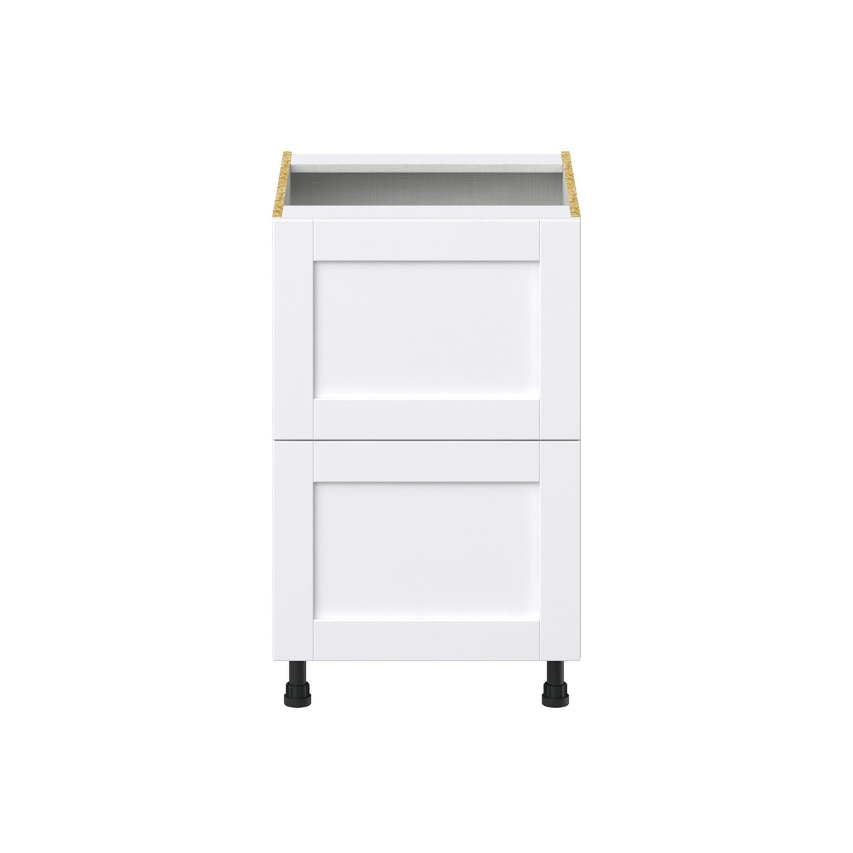 Hugo&Borg Rosemont 21-in W x 34.5-in H x 24-in D Glacier White 2-Drawer Base Fully Assembled Cabinet (Recessed Panel Style)