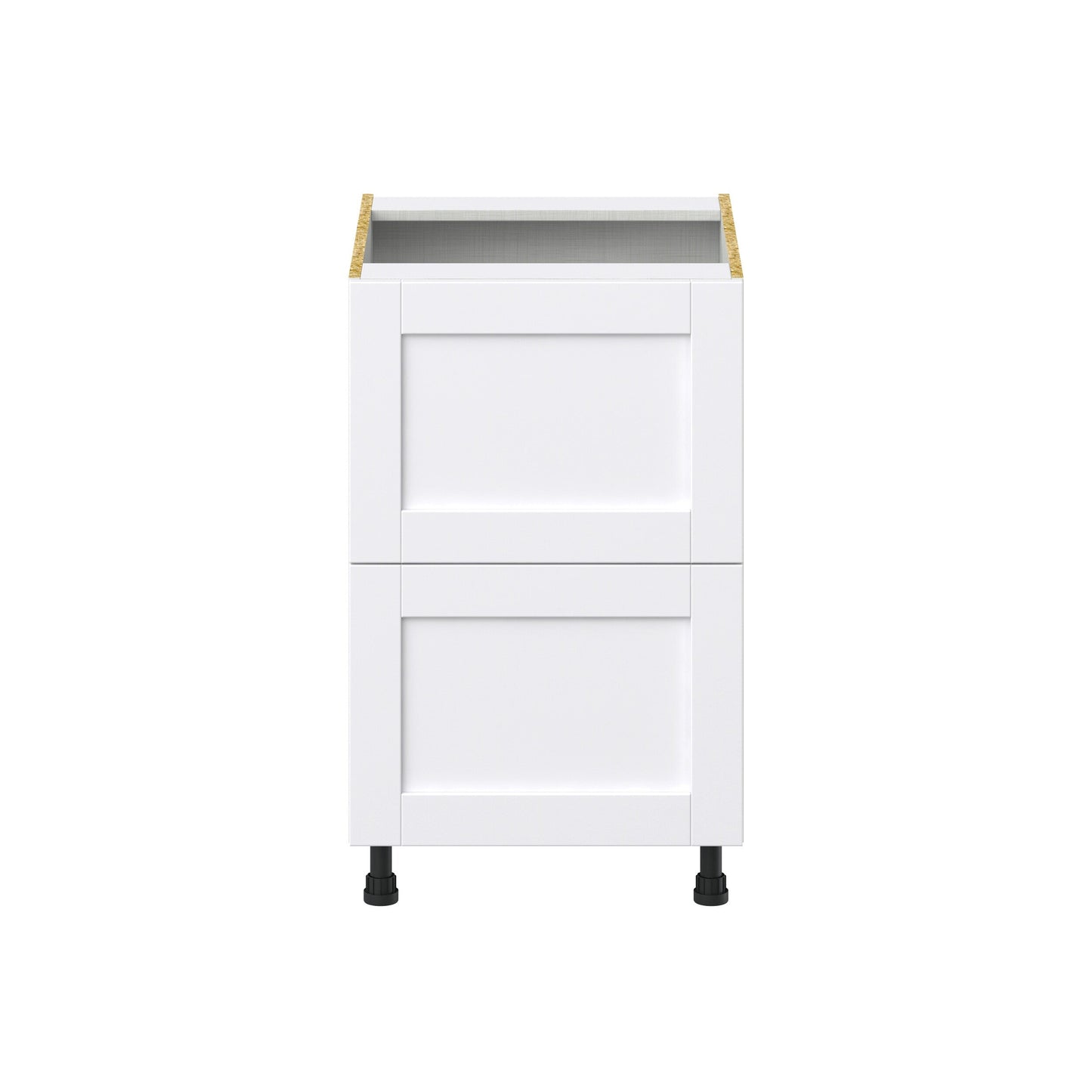 Hugo&Borg Rosemont 21-in W x 34.5-in H x 24-in D Glacier White 2-Drawer Base Fully Assembled Cabinet (Recessed Panel Style)