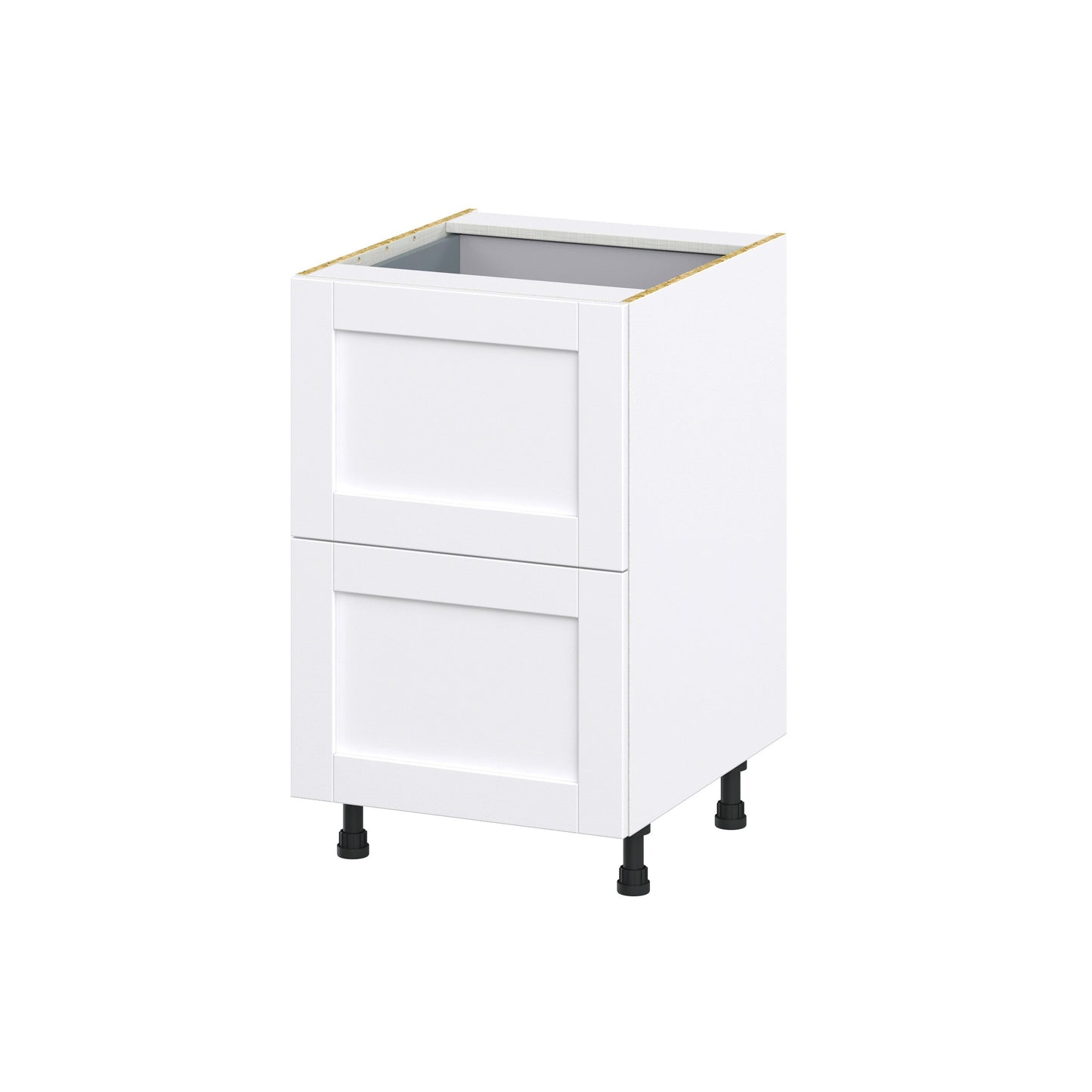Hugo&Borg Rosemont 21-in W x 34.5-in H x 24-in D Glacier White 3-Drawer Base Fully Assembled Cabinet (Recessed Panel Style)