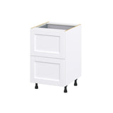 Hugo&Borg Rosemont 21-in W x 34.5-in H x 24-in D Glacier White 3-Drawer Base Fully Assembled Cabinet (Recessed Panel Style)