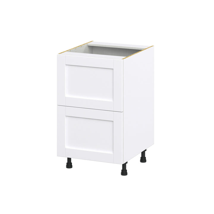 Hugo&Borg Rosemont 21-in W x 34.5-in H x 24-in D Glacier White 2-Drawer Base Fully Assembled Cabinet (Recessed Panel Style)