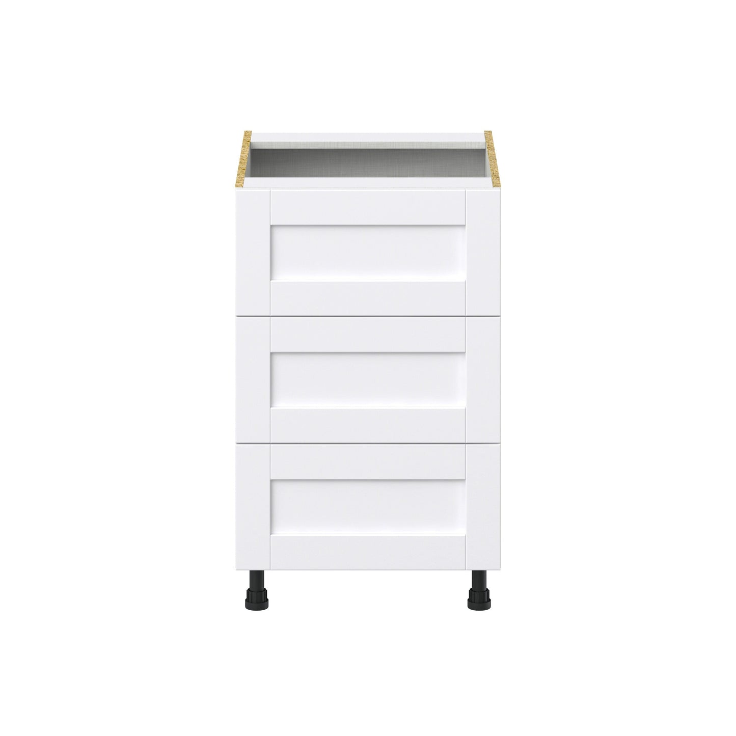 Hugo&Borg Rosemont 21-in W x 34.5-in H x 24-in D Glacier White 3-Drawer Base Fully Assembled Cabinet (Recessed Panel Style)