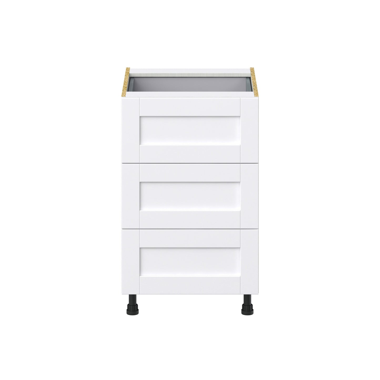 Hugo&Borg Rosemont 21-in W x 34.5-in H x 24-in D Glacier White 4-Drawer Base Fully Assembled Cabinet (Recessed Panel Style)