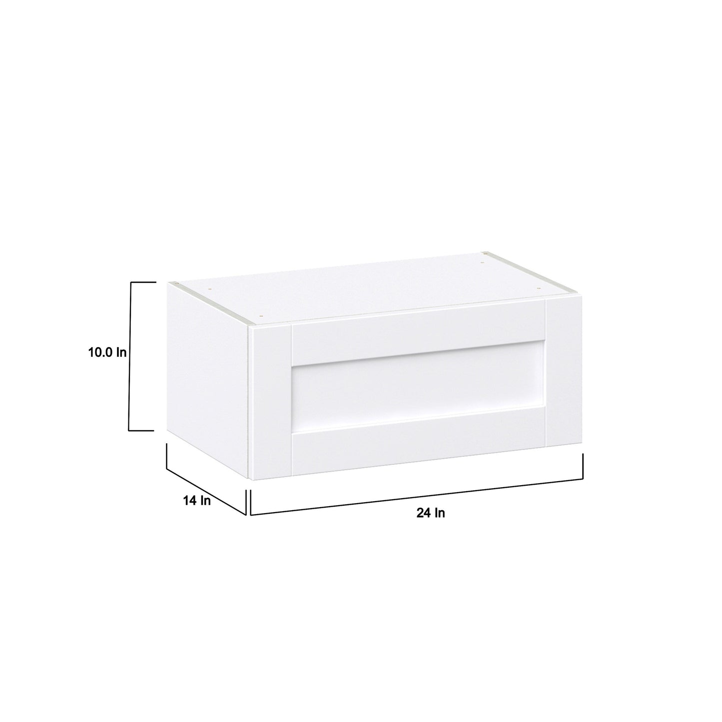 Hugo&Borg Rosemont 24-in W x 10-in H x 14-in D Glacier White Wall Fully Assembled Cabinet (Recessed Panel Shaker Door Style)