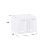 Hugo&Borg Rosemont 27-in W x 20-in H x 24-in D Glacier White Wall Fully Assembled Cabinet (Recessed Panel Shaker Door Style)