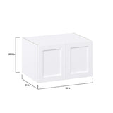 Hugo&Borg Rosemont 33-in W x 20-in H x 24-in D Glacier White Wall Fully Assembled Cabinet (Recessed Panel Shaker Door Style)