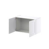 Hugo&Borg Rosemont 33-in W x 20-in H x 14-in D Glacier White Wall Fully Assembled Cabinet (Recessed Panel Shaker Door Style)