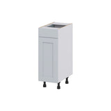 Hugo&Borg Charlesberg 12-in W x 34.5-in H x 21-in D Gray 1-Drawer Base Fully Assembled Cabinet (Recessed Panel Shaker Style)