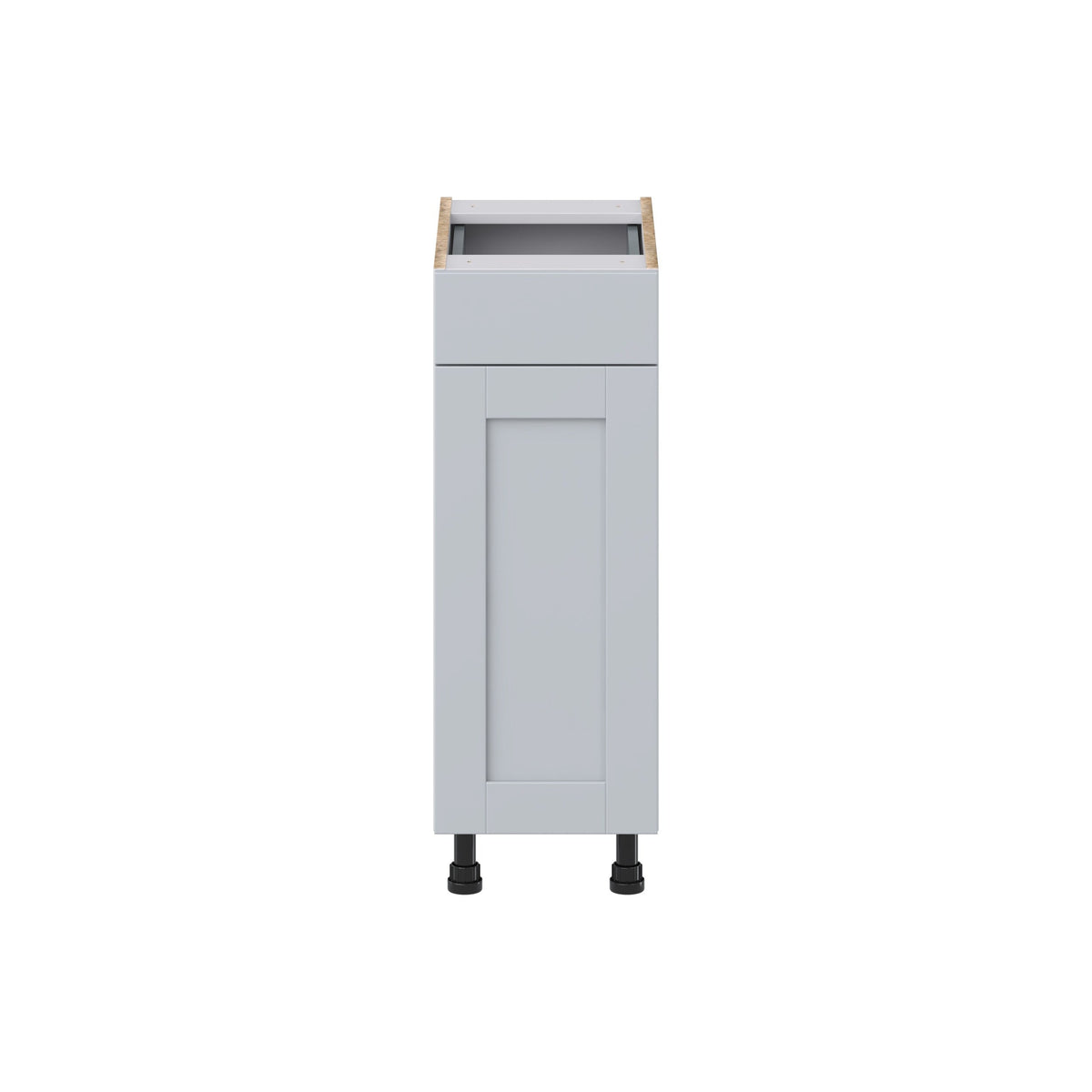 Hugo&Borg Charlesberg 12-in W x 34.5-in H x 21-in D Gray 1-Drawer Base Fully Assembled Cabinet (Recessed Panel Shaker Style)