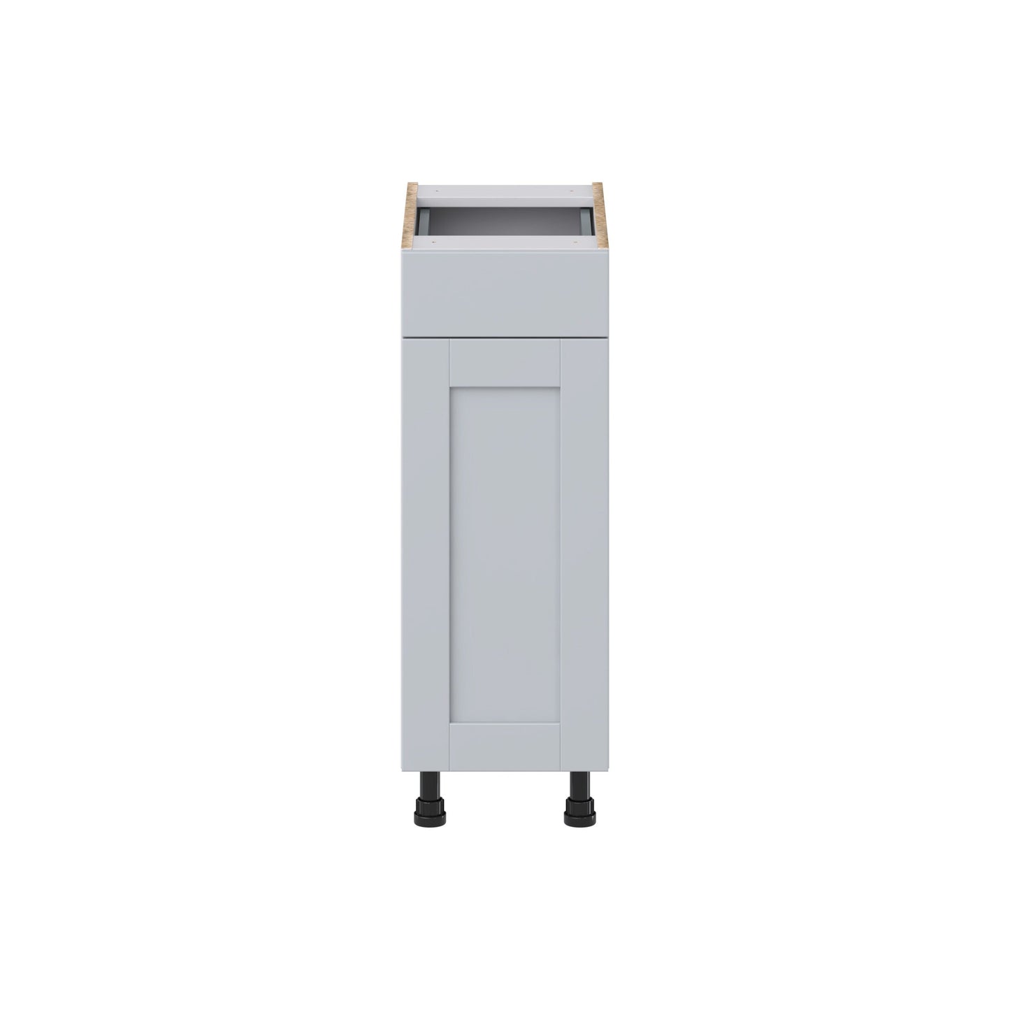 Hugo&Borg Charlesberg 12-in W x 34.5-in H x 21-in D Gray 1-Drawer Base Fully Assembled Cabinet (Recessed Panel Shaker Style)