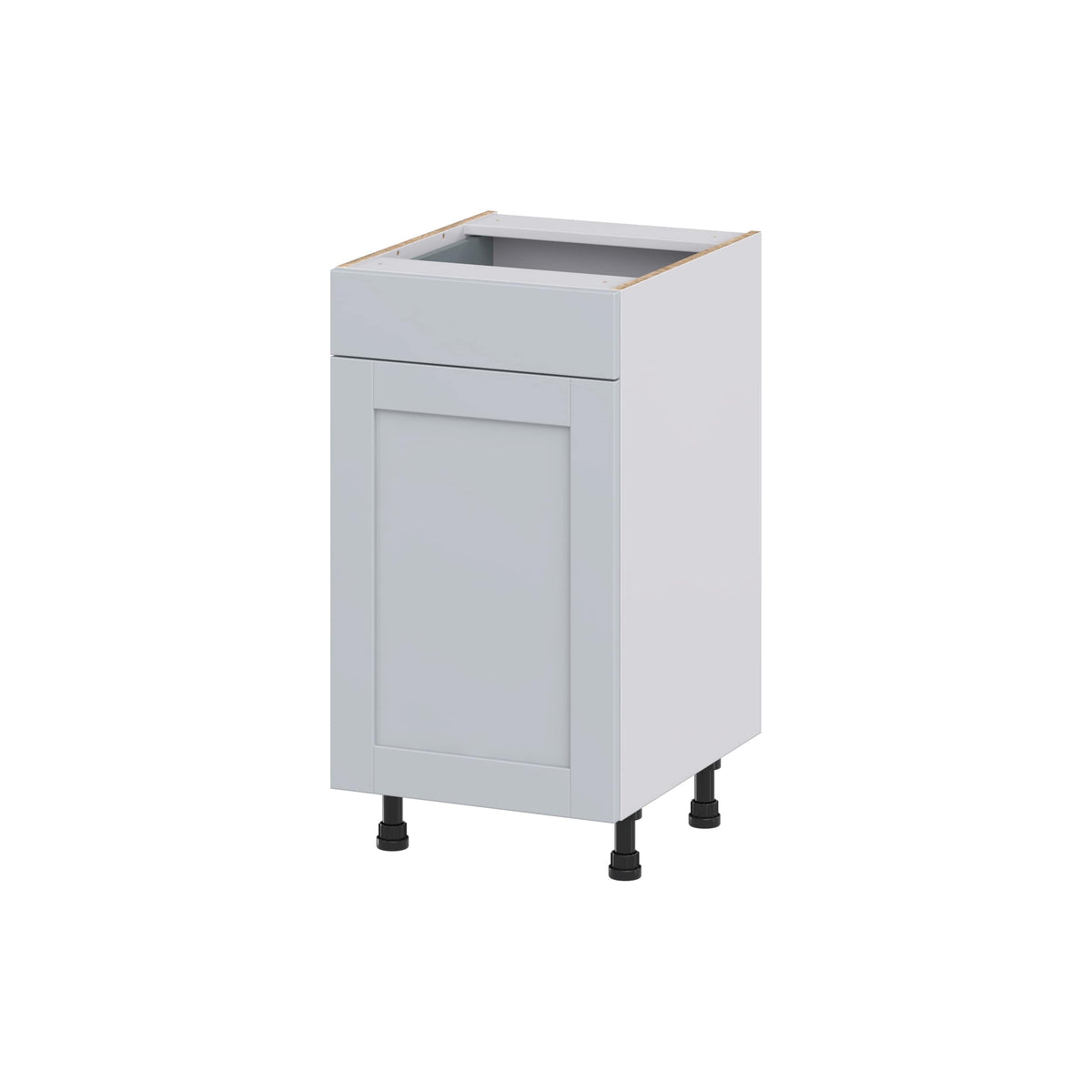 Hugo&Borg Charlesberg 18-in W x 34.5-in H x 21-in D Gray 1-Drawer Base Fully Assembled Cabinet (Recessed Panel Shaker Style)