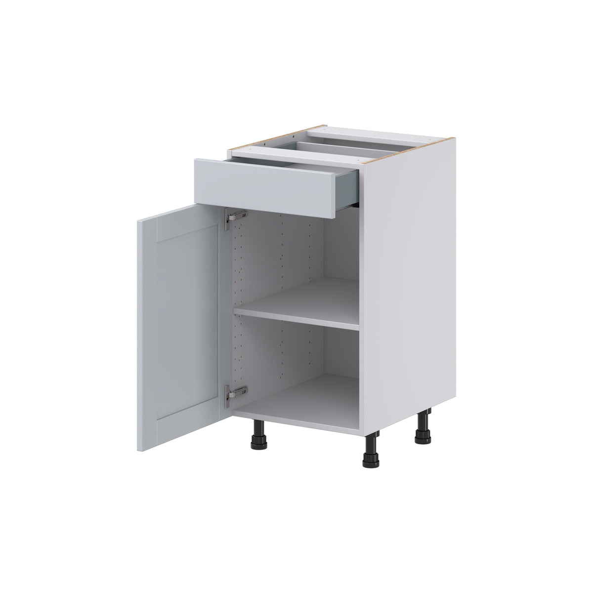 Hugo&Borg Charlesberg 18-in W x 34.5-in H x 21-in D Gray 1-Drawer Base Fully Assembled Cabinet (Recessed Panel Shaker Style)